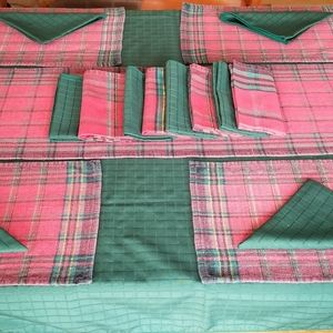 Holiday Table Linen Set 18 PC Mix Match Christmas